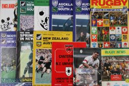 1973-1997 New Zealand Interest Rugby Programmes etc (13): NZ v England 1973; v SA 3rd Test & v