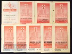 Selection of Lincoln City home match programmes 1951/52 Chesterfield, 1953/54 Nottingham Forest