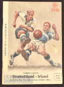 Scarce 1955 West Germany v Republic of Ireland football programme date 28 May, at Hamburg-Altona,