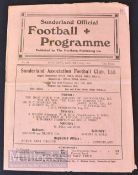 Scarce 1913/14 Sunderland v Middlesbrough football programme 24 January Div. 1 match, slight age