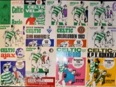 Collection of Celtic European Cup home match programmes to include 1970/71 K.P.V. Kokkola (