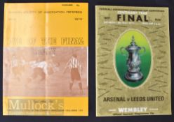 1972 FAC final match programme at Wembley plus ‘Eve of the Final Rally 1972 (signed by the referee +