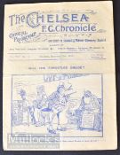 1912/13 Chelsea v West Bromwich Albion Div. 1 match programme, fold out type, 2 November; folds,
