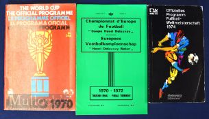 1974 World Cup official tournament programme (144 pages) plus 1970 Mexico World Cup official