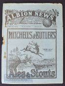 1932/33 West Bromwich Albion v Liverpool reserves Central League football programme 8 April;