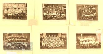Mounted Rugby Team Photographs 1892 etc (6): Lovely group of six of the well-known, numbered and