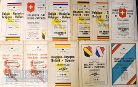 Selection of Belgium international match programmes to include 1948 France, 1950 France, 1951 Spain,
