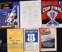 Selection of Rangers away match programmes to include 1959/60 Kilmarnock (SFA Cup Final), 1961/62