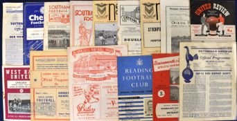 Selection of c.1950s Football Programmes in good condition West Ham United are prominent but