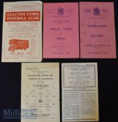 Interesting selectin of non-league football programmes to include 1946/47 Clacton Town v Harwich &