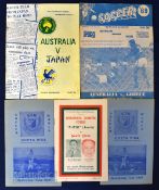 Selection of Australian international match programmes to include South China v Rapid Austria