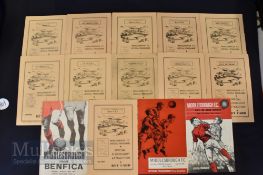 Selection of Middlesbrough home match friendly programmes to include 1957/58 Cologne, PSV Eindhoven,