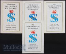 1976-79 inclusive, Welsh Rugby Snelling Sevens Programmes (4): In good condition, the premier