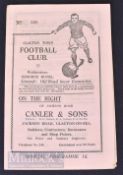 1935/36 Clacton Town v Harwich & Parkeston Eastern Counties League football programme 5 October.