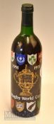 1991 RWC Unopened Customised Bottle of Red Bordeaux Wine: Especially shipped by a Cardiff