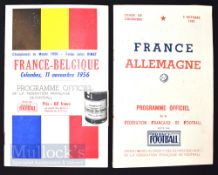 1952 France v Germany international match programme 5 October; also 1956 France v Belgium World