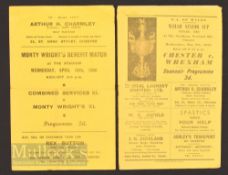 1958 Welsh Senior Cup Final Chester v Wrexham football programme May 7th, together with 1956