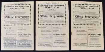 1936/37 Harwich & Parkeston v Gorleston Eastern Counties League football programme 12 September; v