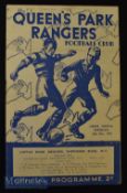 War abandoned season 1939/40 Queens Park Rangers v Portsmouth War League South (B) Boxing Day