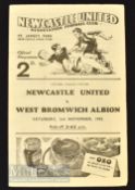 1945/46 Newcastle United reserves v West Bromwich Albion Central League football programme 3