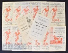 Selection of Workington home match football programmes to include 1952/53 Oldham Athletic 1953/54