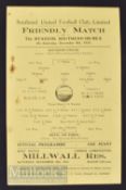1933/34 Southend Utd v Royal Air Force match programme friendly game 8 December; single sheet,