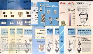 Selection of Tottenham Hotspur big match/European/fr football programmes to include 1961/62