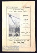1951 International soccer match Tasmania v England football programme double issue covering two