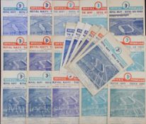 1946-1957 Inter-Services etc Rugby Programmes (22): Great, 19 of the Army, RAF & Royal Navy