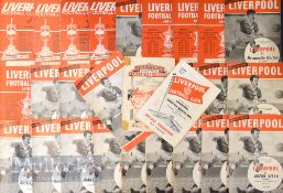 Large Selection of Liverpool home football programmes from 1962 onwards mostly from the 1960s