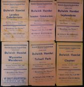 1937/38 Dulwich Hamlet home football programmes v Wycombe Wanderers, Tufnell Park, Clapton,