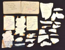 Great 1957/58 Manchester United team autograph book kept by the Murphy family and has amazing