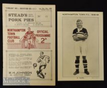 1938/39 Northampton Town v Brentford London Combination football match programme 31 December,