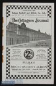 1935/36 Fulham v Brighton & Hove Albion FAC match programme 11 January; slight fold, rust marks,