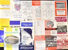 Football League Cup football programmes to include 1962/63 Tranmere Rovers v Carlisle Utd,