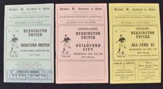 Selection of Headington Utd home match programmes to include 1954/55 Hereford Utd 8 April 1955,