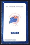 1951 FA Australian Tour player/officials itinerary with air flights outwards and return, members &