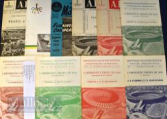 1959 Rio de Janeiro club championship, set of football programmes to include Flamengo v Vasco Da