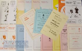 Selection of Brechin City home match programmes to include 1956/57 Cowdenbeath 1958/59 Queens Park