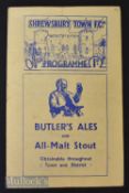 Pre-War Welsh Senior Cup final match programme 1938/39 Shrewsbury Town v Swansea Town 19