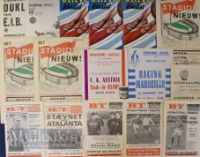 Selection of Assorted European club match programmes 1956/57 Racing Paris v Marseille, 1962/63 Stade