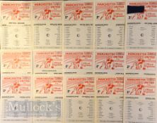 Collection of Manchester Utd home match reserve programmes to include 1968/69 WBA ™, Sheffield