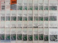 Selection of 1955-67 Swansea Town football programmes all home including 63 v QPR FAC, 61 v PNE FAC,