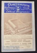 1932/33 Portsmouth v West Bromwich Albion Div. 1 match programme 25 November; slight crease,