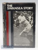 Rugby Book The Swansea Story: Brinley Matthews’ 1968 hardback with dust wrapper & inscription by