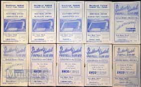Selection of Southend Utd home match programmes to include 1949/50 Port Vale, 1950/51 Swindon