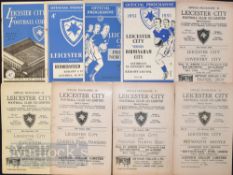Collection of Leicester home match programmes to include 1949/50 Plymouth Argyle, 1950/51 Preston NE