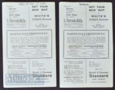 1934/35 Harwich & Parkeston v Alleyn Old Boys football programme (23 March) and v Norsemen (16