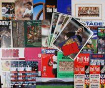 Rugby Photos, Prints and Pamphlets etc (40): Worldwide ephemera to include a beautiful set of 15 10”