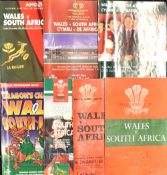 1960-2000 Wales v South Africa Rugby Programmes (7): 1960, the draw of 1970, 1994, 1996, 1998 (